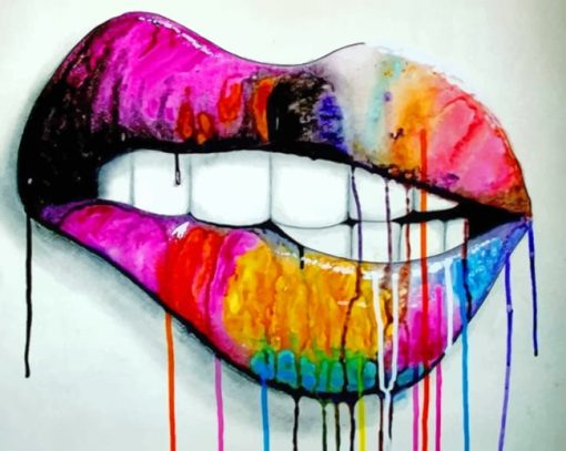 Colorful Lips paint by numbers