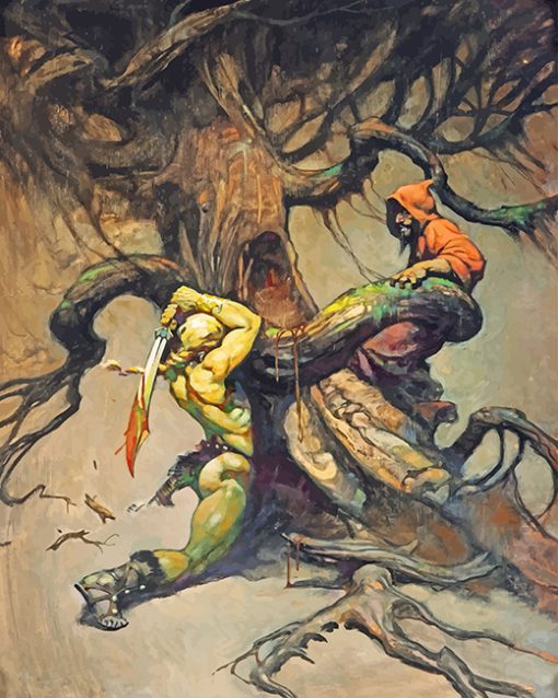 Frank Frazetta Art Work Paint by number