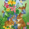 Bunnies In Garden paint by numbers