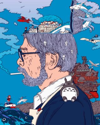 Hayao Miyazaki illustration Paint by numbers