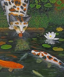 koi-pond-cat-paint-by-numbers