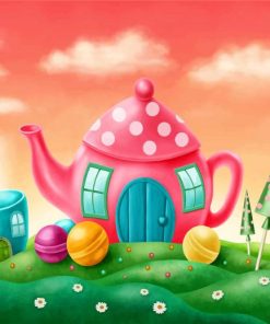 Teapot House paint by numbers