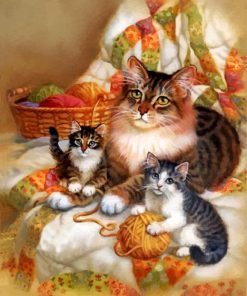 cat-mama-and-babies-paint-by-numbers