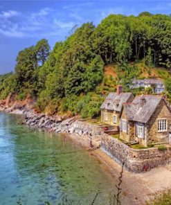 Cottages By The Sea paint by numbers