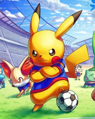 pikachu-playing-football-paint-by-numbers