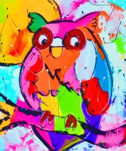 Colorful Owl Art Paint by numbers