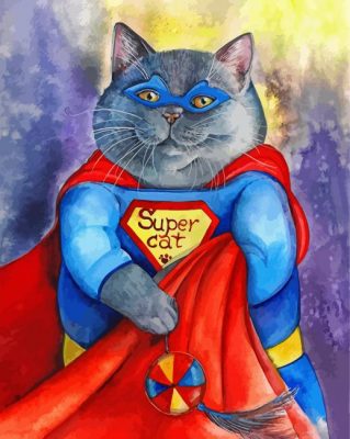 Super Cat Paint by numbers