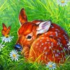 Aesthetic Deer And Butterfly Paint by numbers