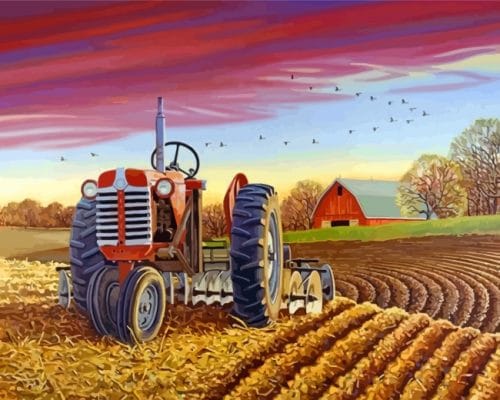 Farm Tractor Paint by numbers