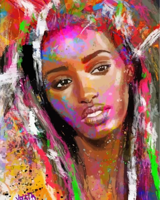 colorful-black-woman-paint-by-numbers