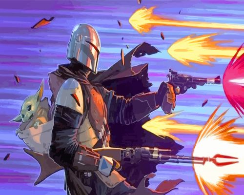 Mandalorian Fortnite Paint by numbers