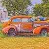 Classic Red Car Vehicle Paint by numbers