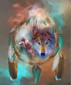 wolf-an-ddream-catcher-paint-by-numbers