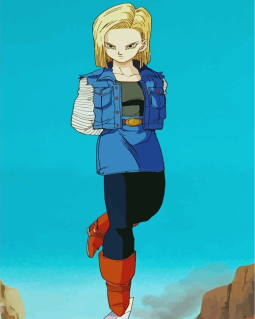 Dragon Ball Z Android 18 Paint by numbers