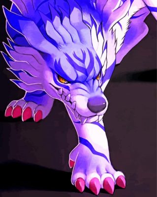 Weregarurumon Paint by numbers