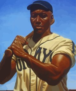 Josh Gibson Player paint by numbers