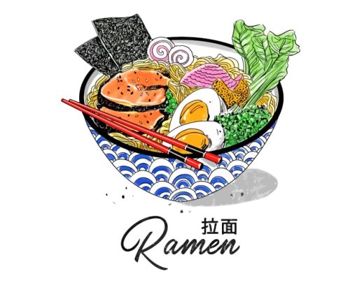 Ramen Noodle Bowl Paint by numbers