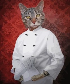 The Chef Cat Paint by numbers