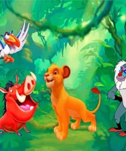 The Lion King Characters Paint by numbers