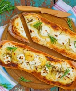 Baguette With Cheese And Eggs Paint by numbers