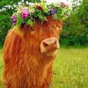 Cow Wearing Flower Crown