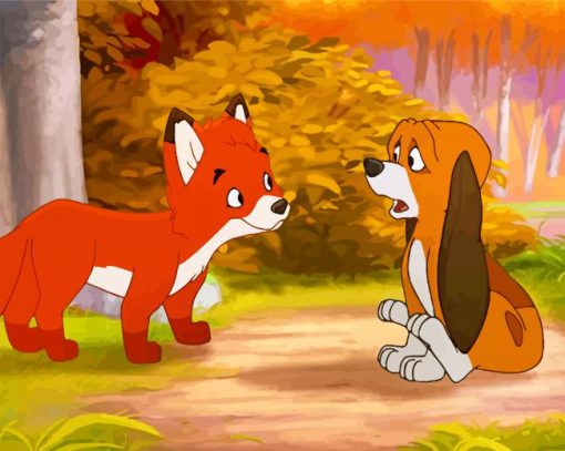 Fox And Hound Walt Disney Paint by numbers