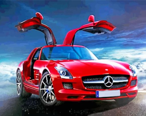 mercedes-sls-paint-by-number