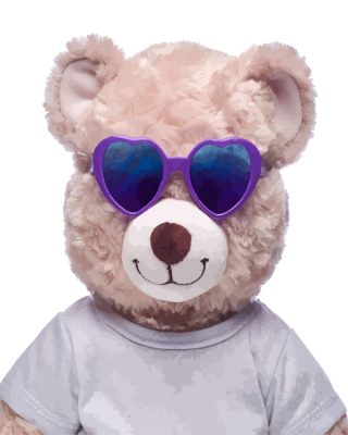 Teddy Bear With Sunglasses Paint by numbers