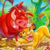 Timon And Pumbaa And Simba Paint by numbers