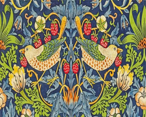 william morris strawberry thief paint by numbers