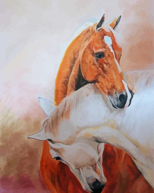 Couple Horses Art Paint By Numbers