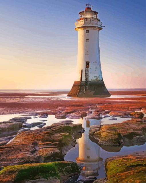 New Brighton Merseyside Lighthouse Paint By Number