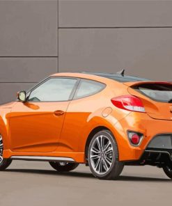 Orange Hyundai Veloster Paint By Numbers