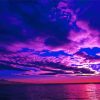 Purple Scene Sky Paint By Number