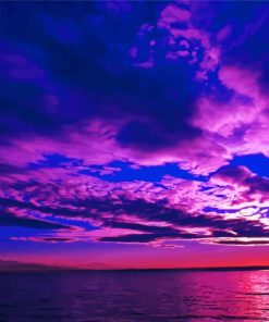 Purple Scene Sky Paint By Number