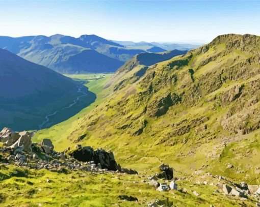 Scafell Pike England Landscape Paint By Number