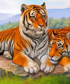 Tiger Couple Animals Paint By Number