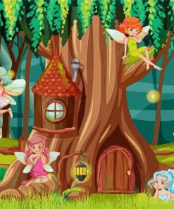 Fairies In Fantasy Forest Garden Paint By Number