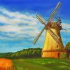 Old Abstract Windmills Paint By Numbers