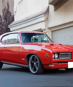 Red 1968 GTO Paint By Numbers