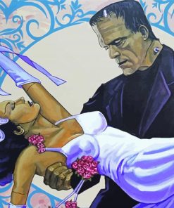 The Bride Of Frankenstein Wedding Paint By Number