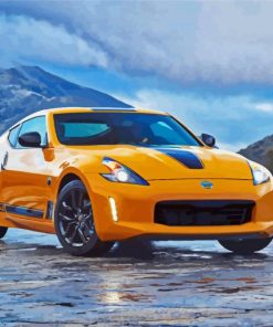 Yellow Nissan 370 Z Paint By Numbers