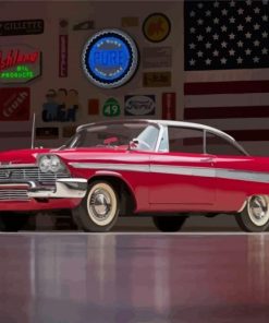 58 Plymouth Fury Car Paint By Numbers