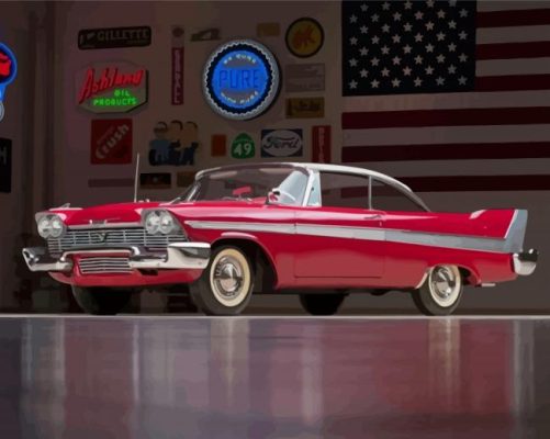 58 Plymouth Fury Car Paint By Numbers