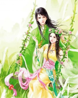 Anime Chinese Lovers Paint By Numbers