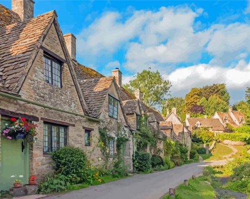 Arlington Row Buford Buildings Paint By Numbers