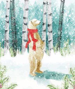 Bear In Snow Winter Paint By Numbers