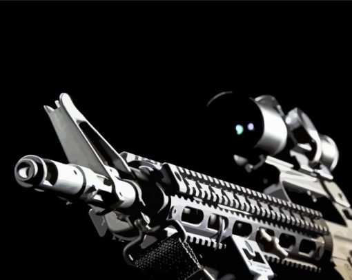 Black AR 15 Paint By Numbers