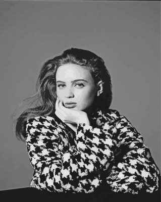 Black And White Sadie Sink Paint By Numbers