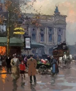 Cafe De La Paix By Edouard Cortes Paint By Numbers